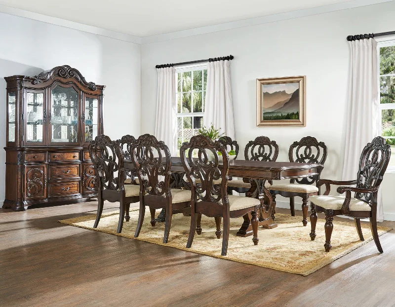 Royale 9 Piece Set(Table, 2 Arm Chairs & 6 Side Chairs)