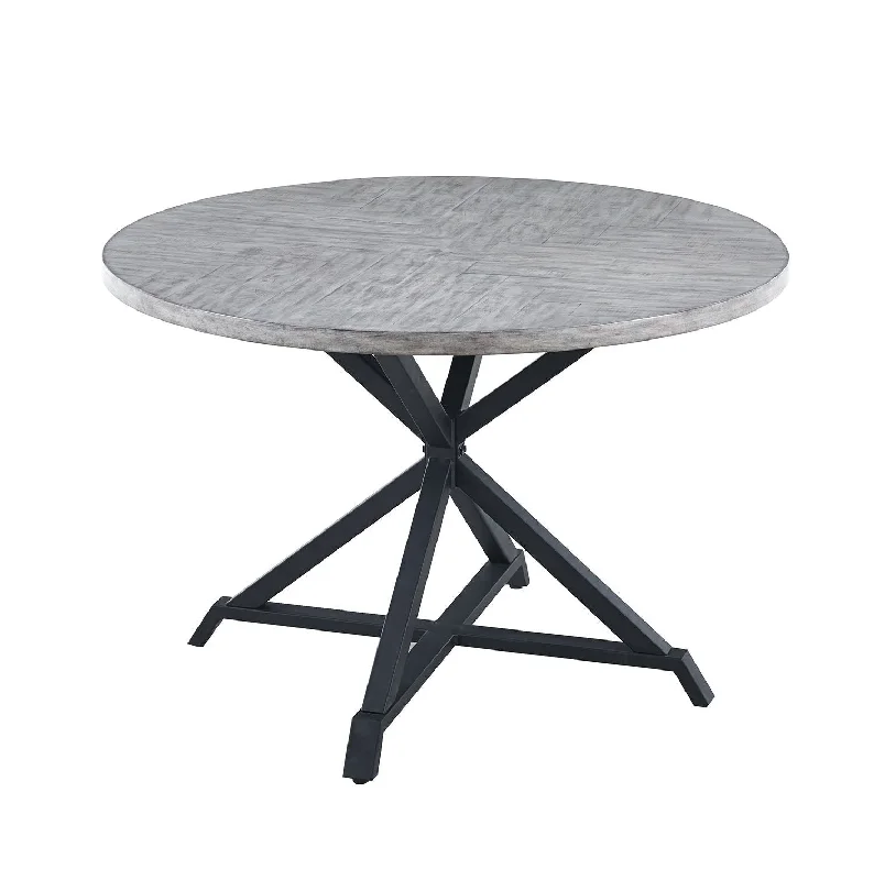 Shala Round Dining Table - Grey, Black