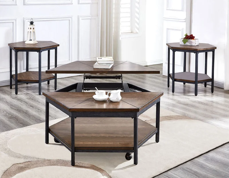 Ultimo 3 Piece Set(Lift-Top Cocktail & 2 End Tables)