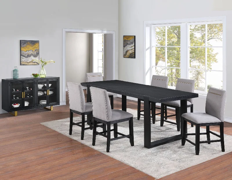 Yves 5-Piece Counter Dining Set(Counter Table & 4 Performance Fabric Counter Chairs)