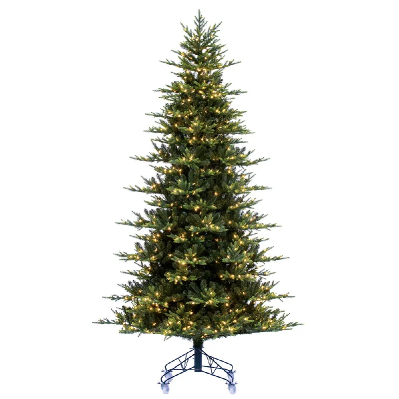 6.5' x 52" Vermont Fraser Fir Artificial Pre-Lit Christmas Tree Warm White LED.