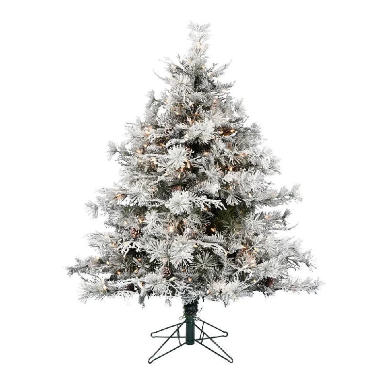 6.5' x 59" Instant Connect Artificial Xmas Tree Clear Dura-Lit Mini Lights