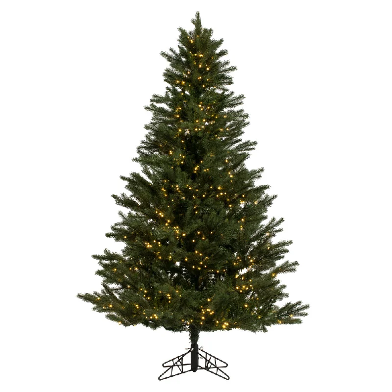 6.5' x 52" Balsam Spruce Artificial Xmas Tree Warm White Low Voltage 3MM LED