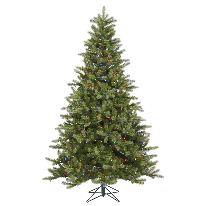 7.5' King Spruce Artificial Christmas Tree Multi-Colored Dura-Lit LED Lights