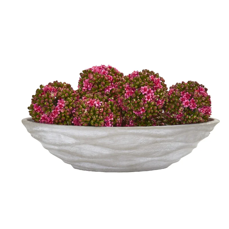 Nearly Natural 4`` Artificial Kalanchoe Ball (Set of 6)