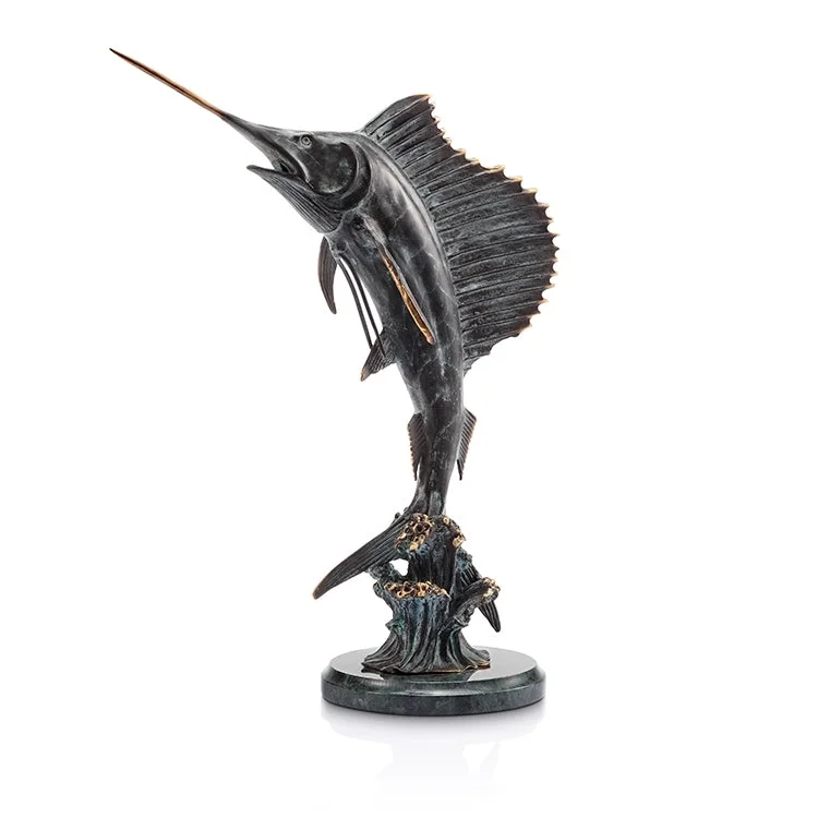 SPI Home Tail Walker Sailfish Sculpture