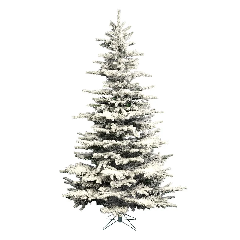 Vickerman  10' Flocked Sierra Fir Artificial Christmas Tree Unlit