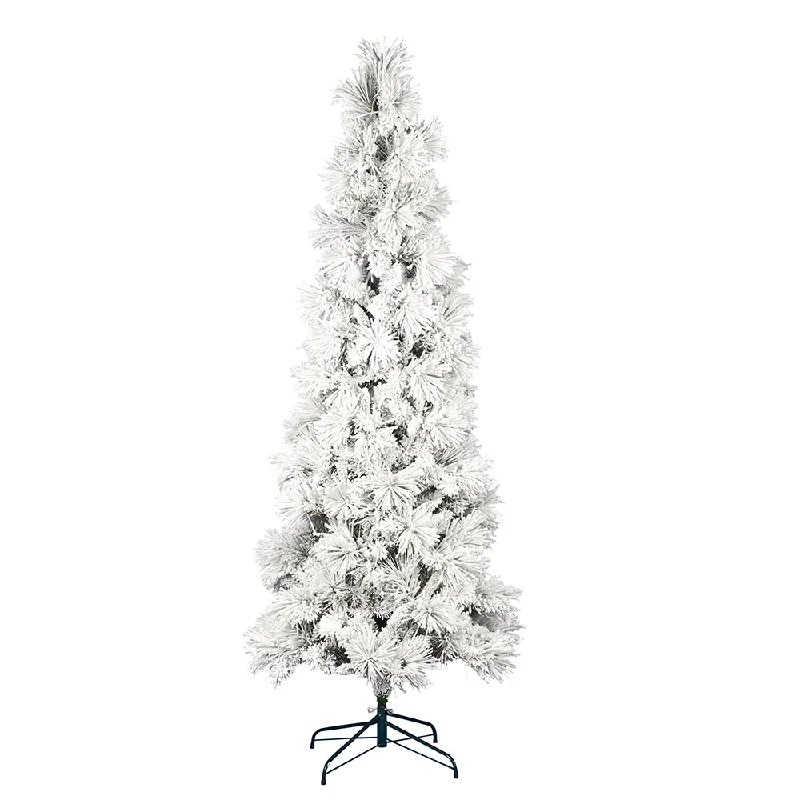 Vickerman 10' x 50" Unlit Flocked Atka Pine Pencil Artificial Christmas tree