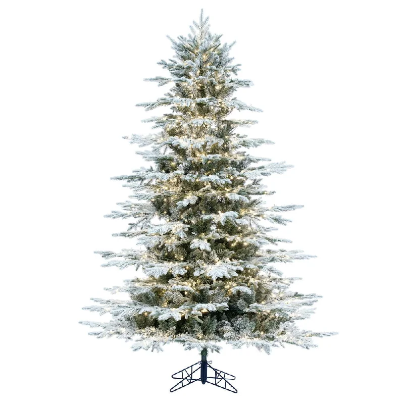 Vickerman 5.5' x 52" Flocked Kamas Fraser Tree Warm White Low Voltage 3MM LED