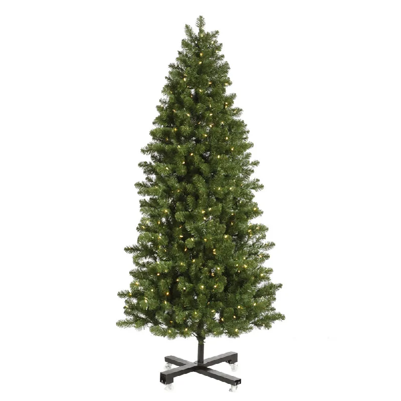 Vickerman 6.5' Grand Teton Slim Artificial Christmas Tree Clear Dura-lit Lights