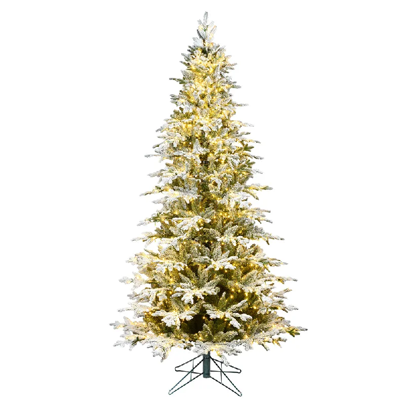 Vickerman 6.5' x 42" Flocked Kamas Fraser Tree Warm White Low Voltage 3MM LED