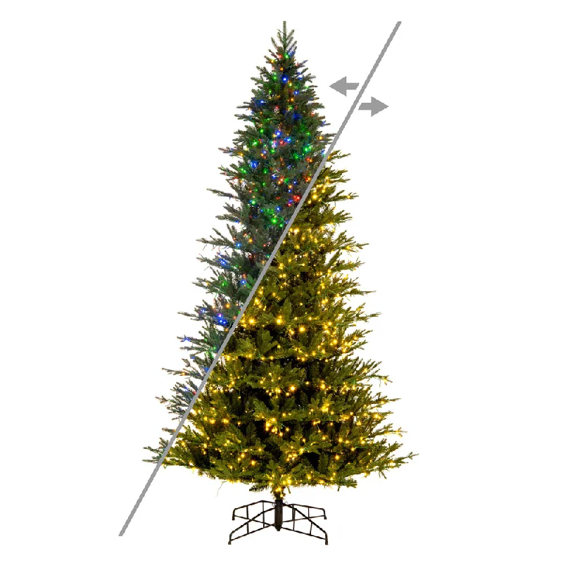 Vickerman 6.5'x40" Kamas Artificial Xmas Tree with 3mm LED Color Changing Light